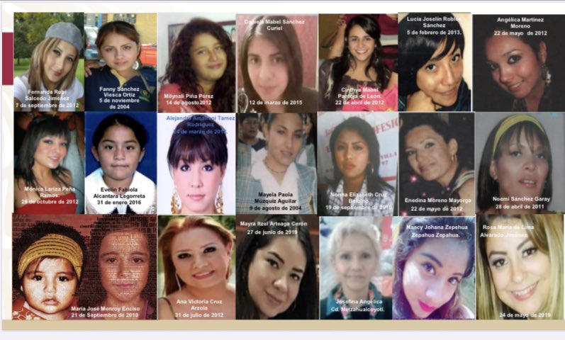 Extensa desaparición de mujeres, niñas y migrantes en México